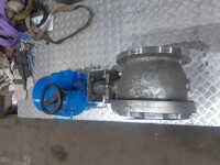 Ball valve DN150 stainless steel with actuator, used B17800