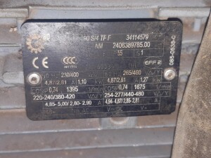 Rohrschnecke 1500 mm 1,1 kW gebraucht B17831