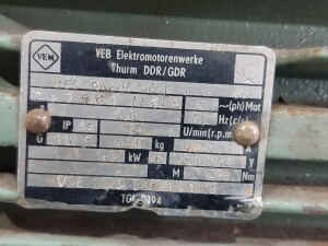 Used gear motor, 1.5 kW / 50 rpm, B17912