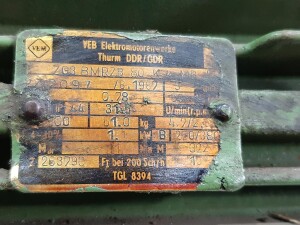 Gearmotor with brake, 1.1 kW / 31.5 rpm, used, B17916