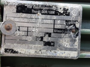 Gearmotor, 1-phase, 220 V, 0.74 kW / 40 rpm, used, B17918