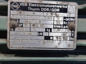 Used gearmotor 0.15/0.28 kW / 100/200 rpm, part number B17924
