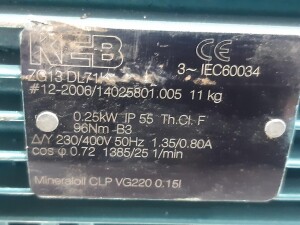 Getriebemotor 0,25 kW / 25 U/min gebraucht B17940