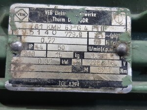 Getriebemotor 0,37 kW / 50 U/min gebraucht B17947