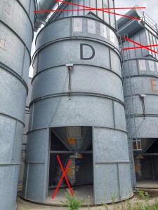 Used 150 m³ bolted bulk material silo B18016