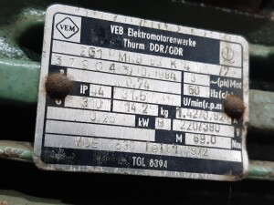 Used gear motor, 0.25 kW / 31.5 rpm, B18061