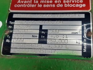 Getriebemotor 15 kW 59 U/min gebraucht 18077