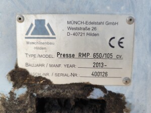 Used Münch Pellet Press, 2x110 kW - B18093