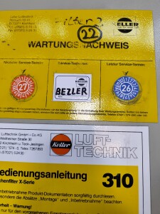 Used Dust Filter for Keller Lufttechnik UNI-Star B18102
