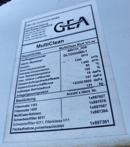 Gebrauchte GEA MultiClean Filteranlage B18105