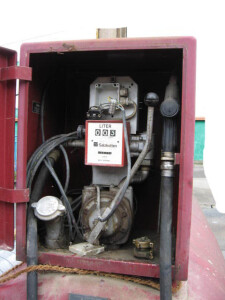 Fuel tank system for diesel tank with pump and nozzle,...