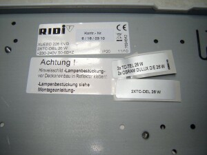 27844 | Ridi Downlight Notstromversorgung Beleuchtung Lampe Fluchtwege