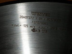 B10805 Diamant Bornitrid CBN Schleifscheibe 600 x19,6x132